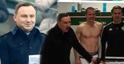 Hit! Prezydent Andrzej Duda odwiedził piłkarzy Legii w szatni po meczu ze Sportingiem. Jego okrzyki przejdą do historii!