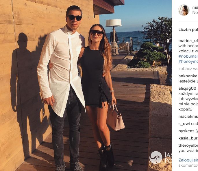 Marina i Wojciech Szczęsny w podróży poślubnej zdjęcia 2016