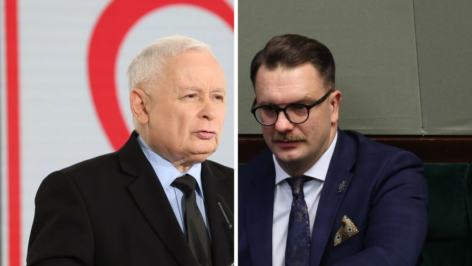 Jarosław Kaczyński i Łukasz Mejza