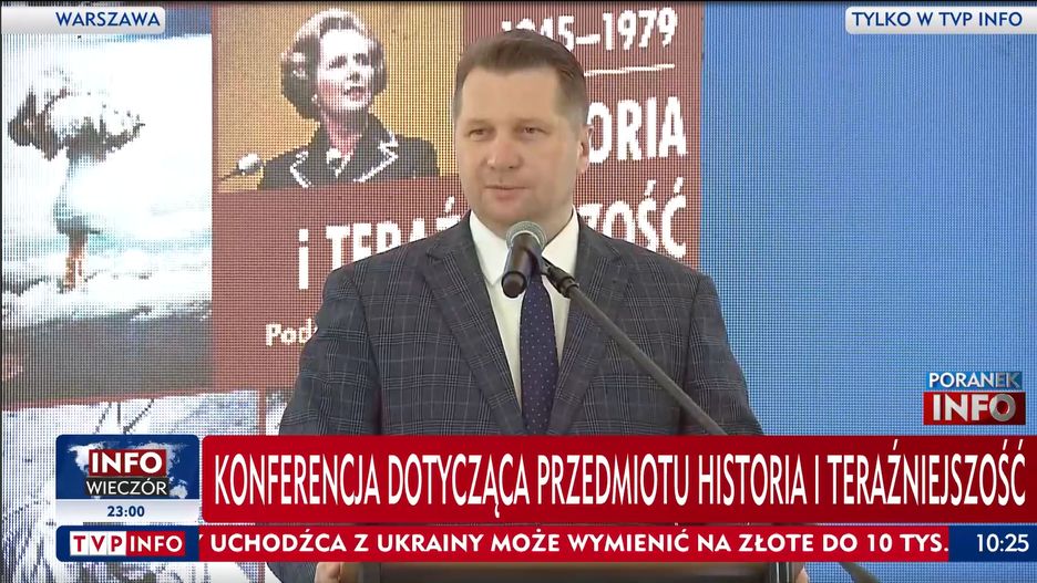Tylko TVP Info transmitowało konferencję ministra Czarnka