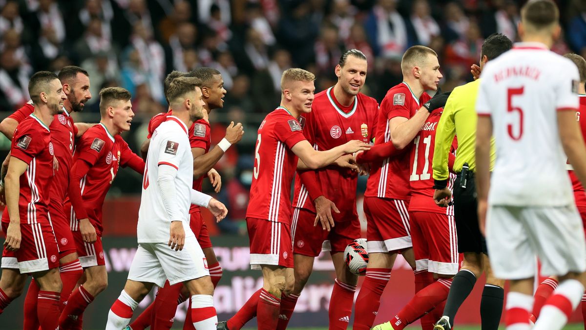 radość Węgrów po golu przeciwko Polsce