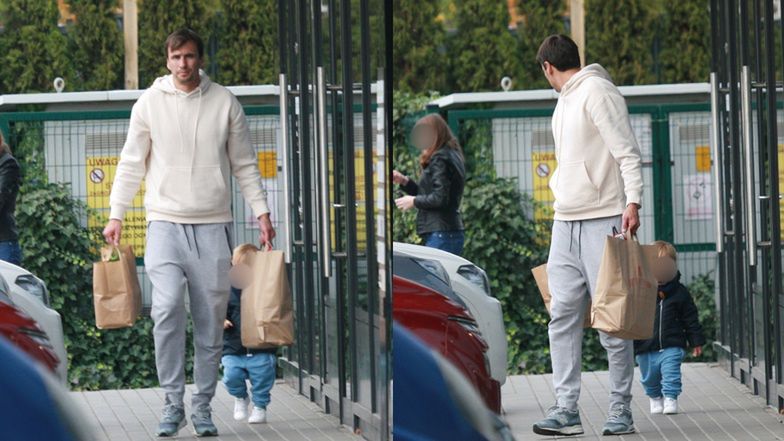 Jarosław Bieniuk spędza czas z synkiem 