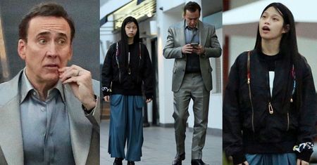 Elegancki Nicolas Cage opuszcza restaurację z młodszą o 30 lat ciężarną żoną u boku (ZDJĘCIA)