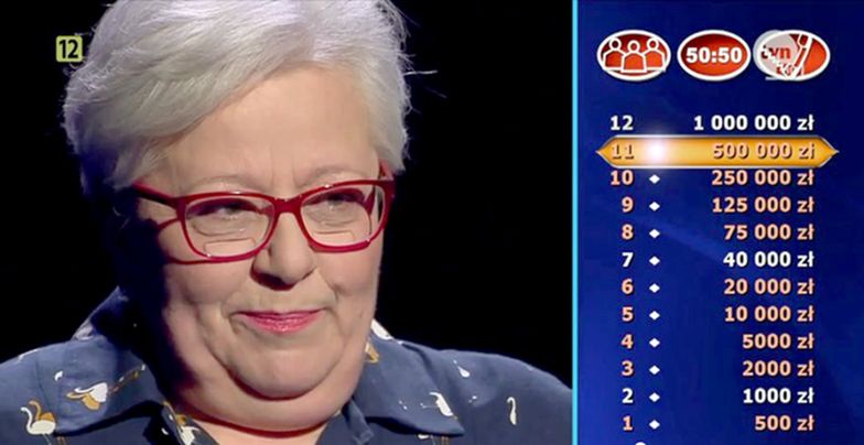 Główna wygrana w "Milionerach" emerytki z Podkarpacia jest mniejsza niż doktoranta ze Szczecina osiem lat temu