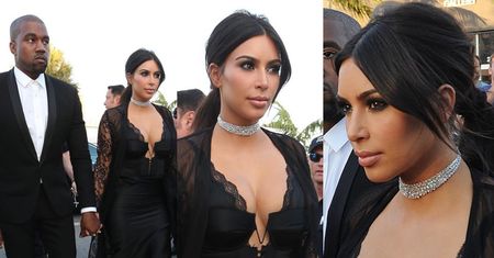 Wielkie dekolty Kardashianek na weselu (ZDJĘCIA)