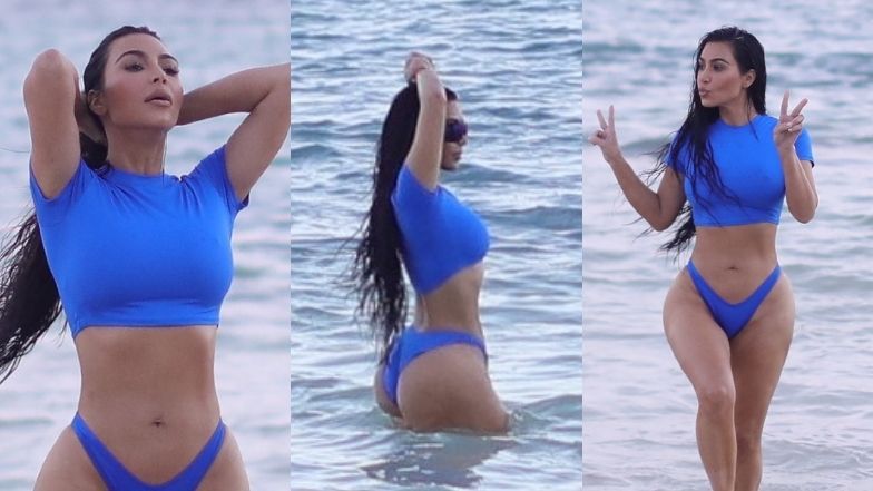 Kim Kardashian prezentuje słynne krągłości podczas sesji na plaży