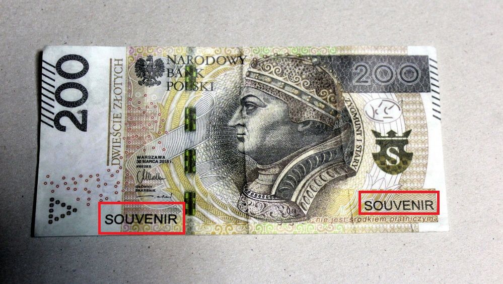 Banknot Souvenir