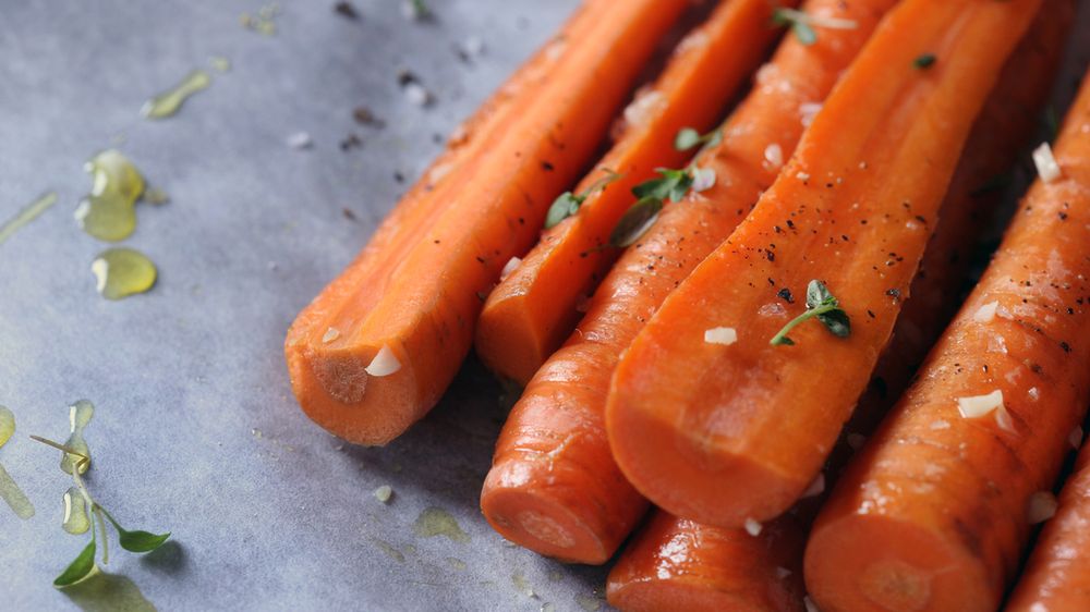 Gotowana marchew bez dodatku soli, odsączona