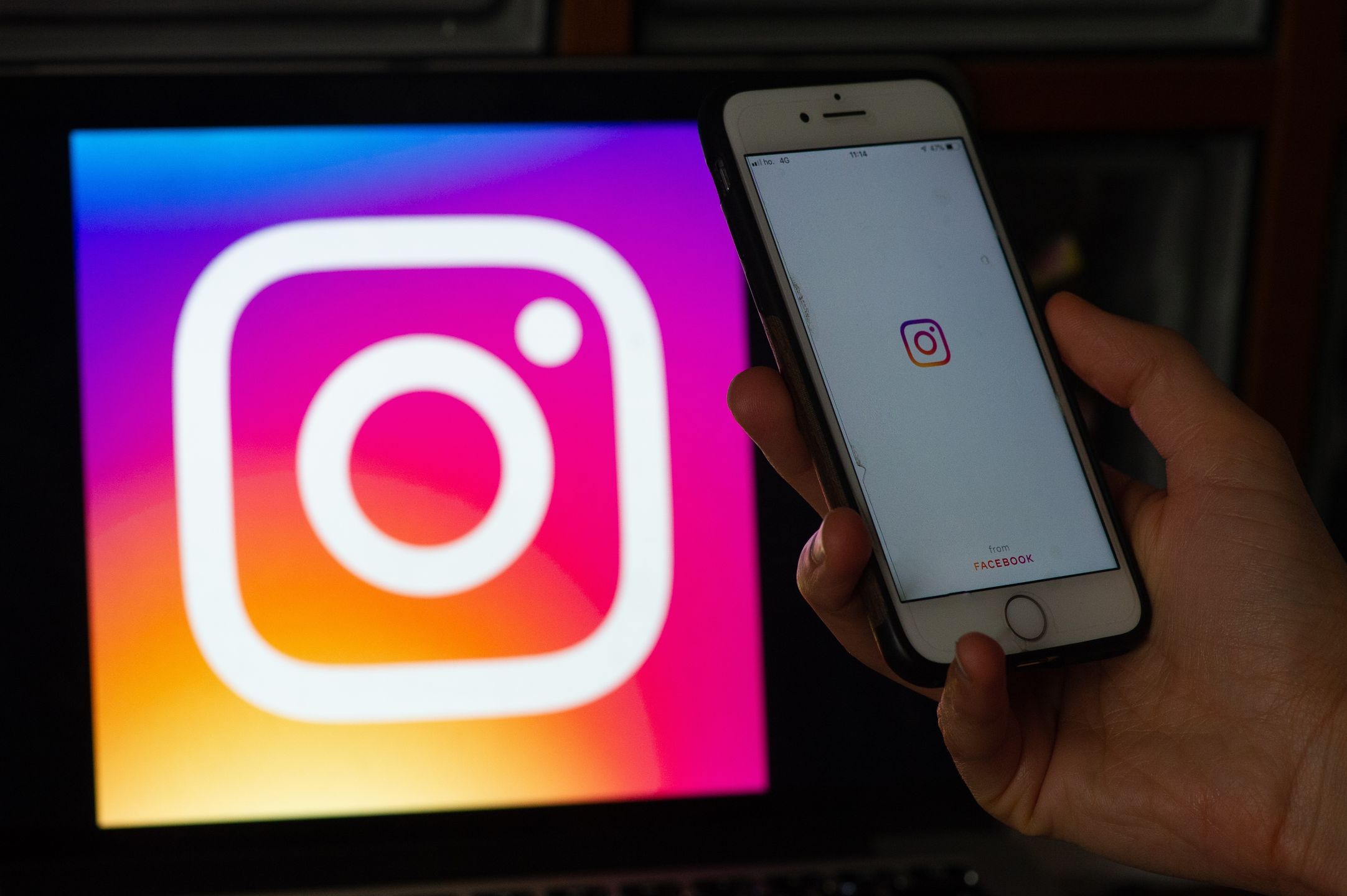 A user on Instagram social network in L'Aquila, Italy, on October 3, 2020. Today Facebook's program Instagram turns ten years from his launch. (Photo Illustration by Lorenzo Di Cola/NurPhoto via Getty Images)