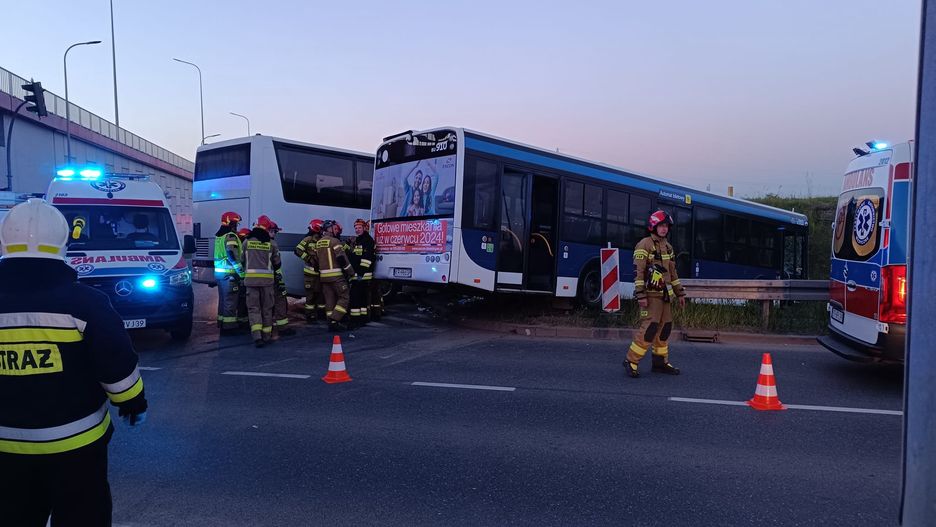 Wypadek autobusów w Krakowie