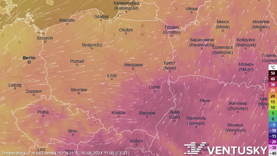 Temperatura w Polsce w piątek 16 sierpnia