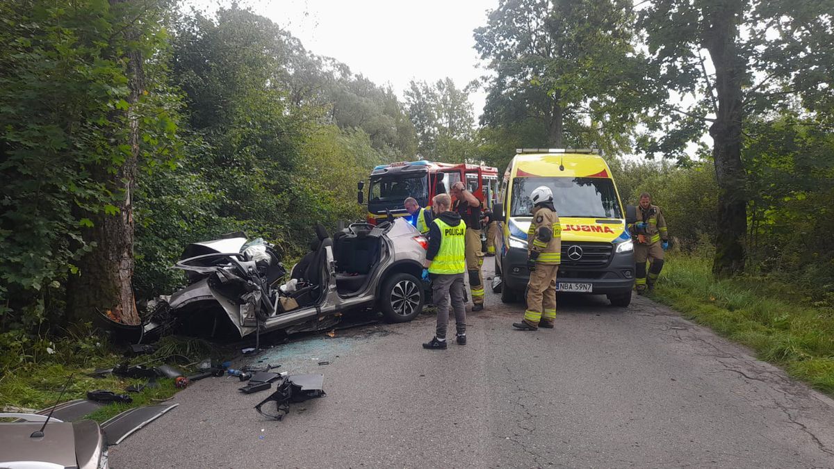 Śledczy badają przyczyny wypadku w woj. warmińsko-mazurskim