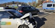 Gorzów: Zderzenie skody i volkswagena na rondzie Santockim
