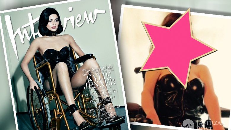 Erin Tatum parodiuje zdjęcie Kylie Jenner na wózku zamieszczone w magazynie "Interview" na grudzień 2015 (fot. Interview, Petitetimidgay.tumblr.com)