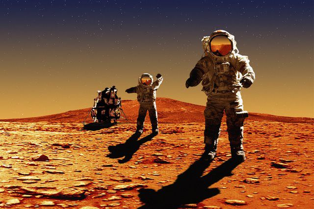Astronauci na Marsie - wizja artystyczna