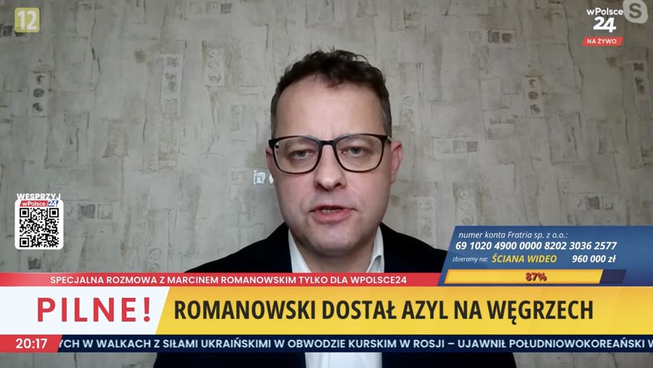 Poseł Marcin Romanowski tłumaczył swoje motywy w TV Republika