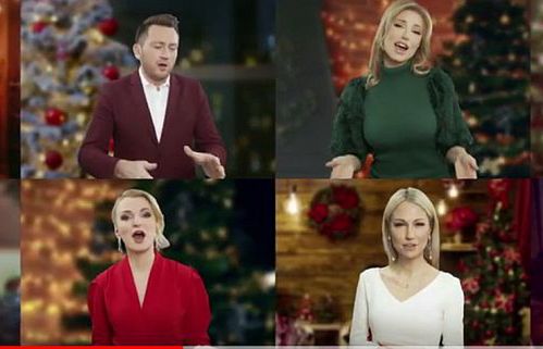 Michał Rachoń, Michał Adamczyk i Magdalena Ogórek śpiewają kolędy w świątecznych klipach TVP Info