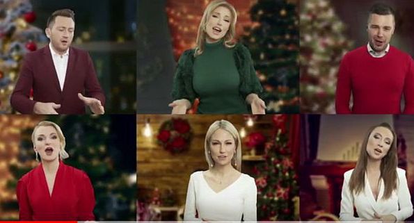 Michał Rachoń, Michał Adamczyk i Magdalena Ogórek śpiewają kolędy w świątecznych klipach TVP Info
