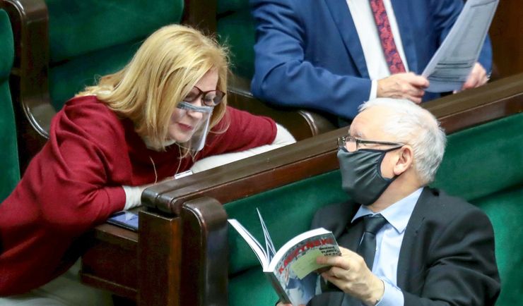 Jarosław Kaczyński rozdawał autografy