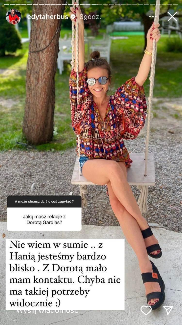 Edyta Herbuś o relacji z Dorotą Gardias