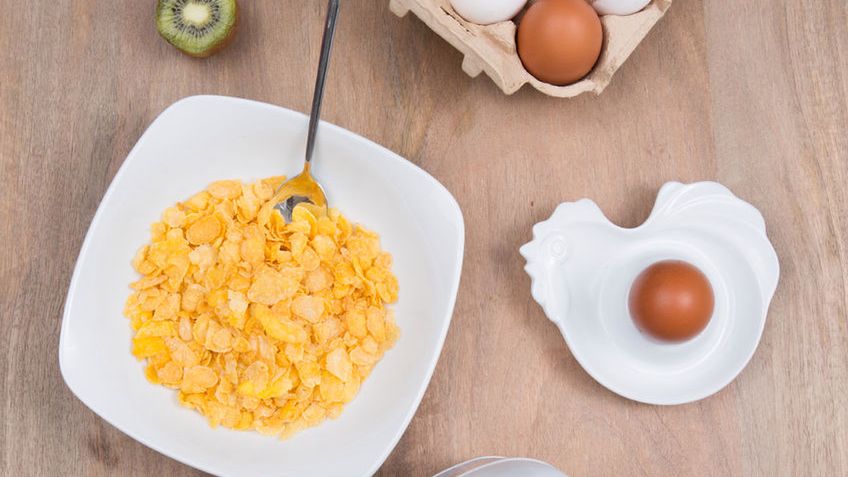 Jajeczne płatki śniadaniowe o obniżonej zawartości glukozy