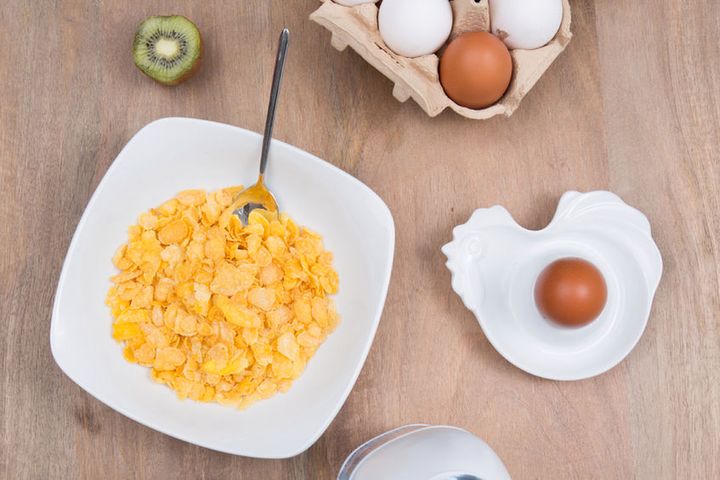 Jajeczne płatki śniadaniowe o obniżonej zawartości glukozy