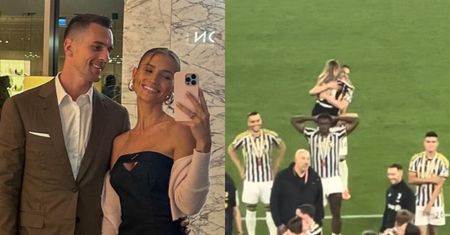 Agata Sieramska wbiegła na murawę i rzuciła się w ramiona Arkadiusza Milika. Fani rozczuleni: "To się nazywa wsparcie" (WIDEO)