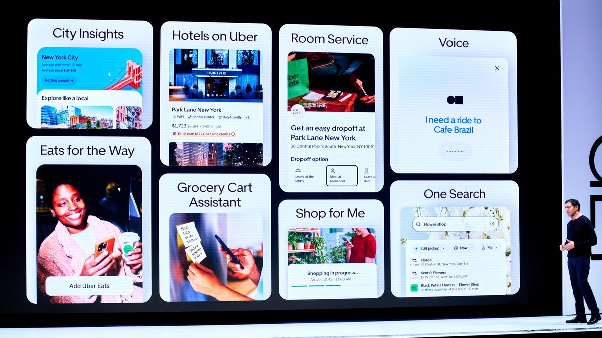 Sachin Kansal, chief product officer of Uber Technologies Inc., during Uber's GO-GET event in New York, US, on Wednesday, April, 29, 2026. Uber Technologies Inc. is adding hotel bookings in its flagship app, marking the ride-hail giant's biggest push yet into the travel market as it seeks to create an everything platform. Photographer: Gabby Jones/Bloomberg via Getty Images