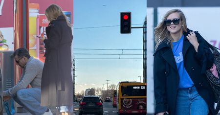 TYLKO NA PUDELKU: Marcin Rogacewicz wyciąga z opresji Agnieszkę Kaczorowską, która ZŁAPAŁA GUMĘ w swoim BMW za ponad 300 tysięcy (ZDJĘCIA)