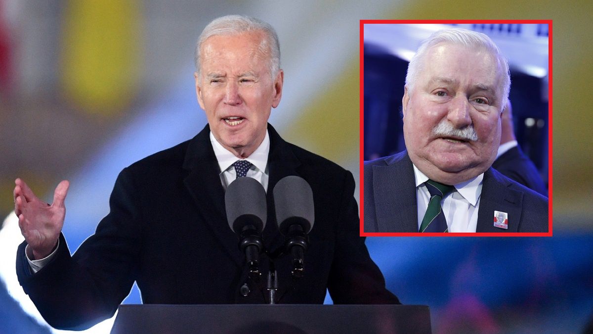 Wałęsa ponuro o przemówieniu Bidena. "Elementów ciekawych nie było"