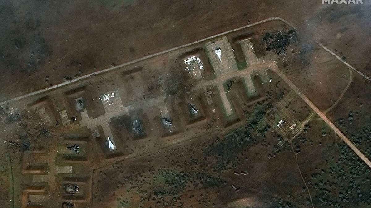 Zniszczona rosyjska baza na Krymie