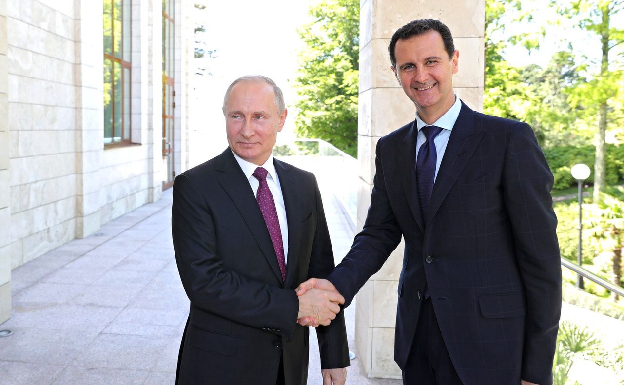 Vladimir Putin and Bashar al-Assad. Archival photo