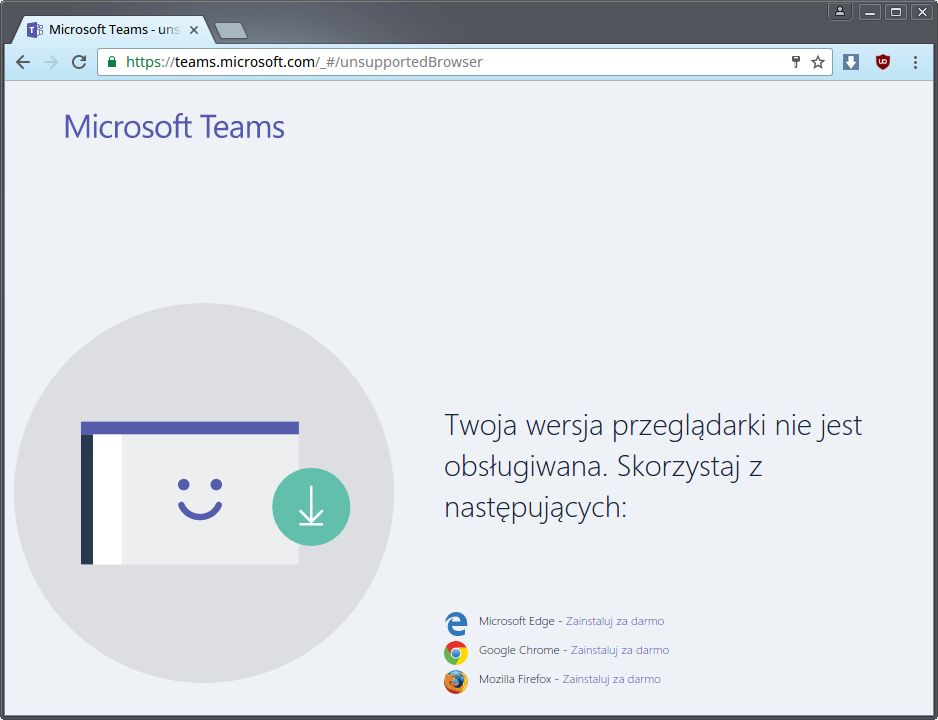 Świeże Chromium nie dość dobre, by uruchomić Microsoft Teams