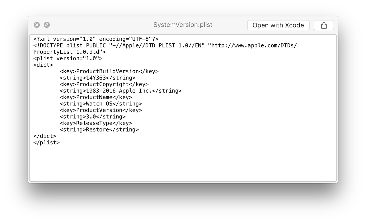 Watch OS w Maku (źródło: Steven Troughton-Smith)
