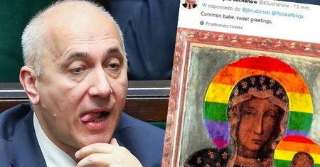 Pisarka do Brudzińskiego po aferze z Matką Boską w tęczowej aureoli: "Skur*ysynie, facecie bez jaj!"