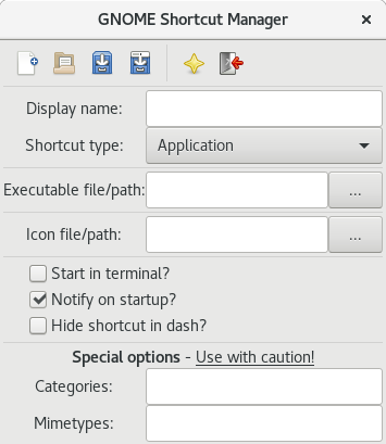 Dodawanie skrótów w GNOME / Unity / Ubuntu Dash do ręcznie zainstalowanych aplikacji