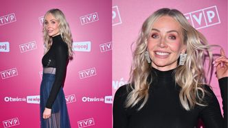Agnieszka Woźniak-Starak zachwyca w kreacji z prześwitami na ramówce TVP. Klasa? (ZDJĘCIA)