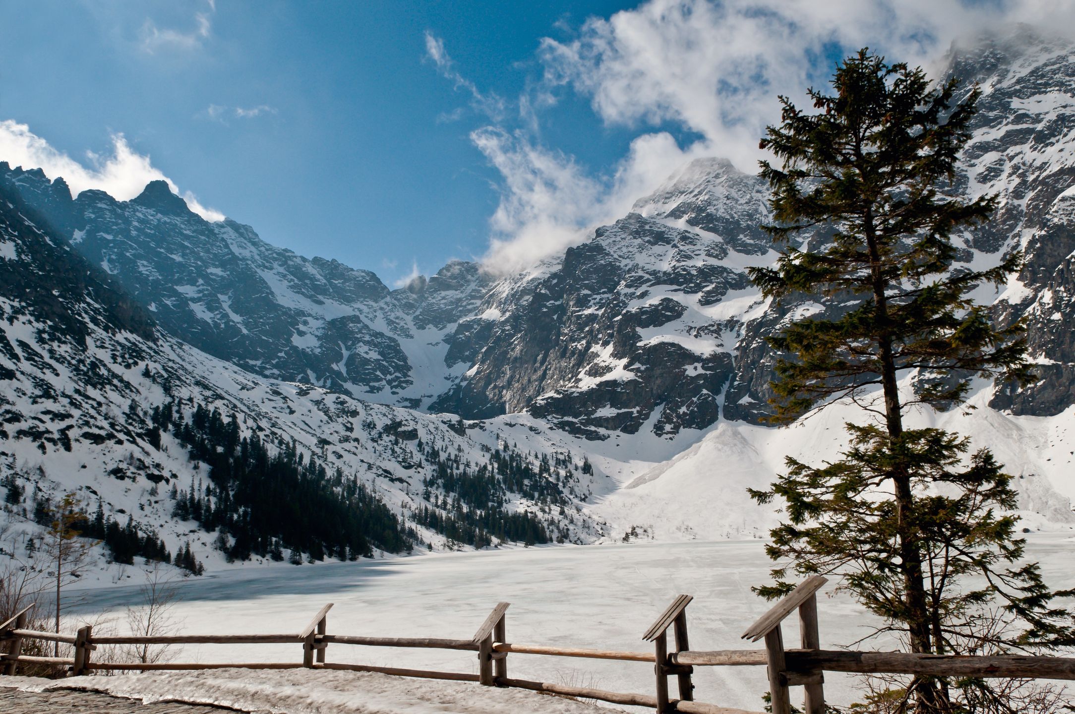 Morskie Oko zimą