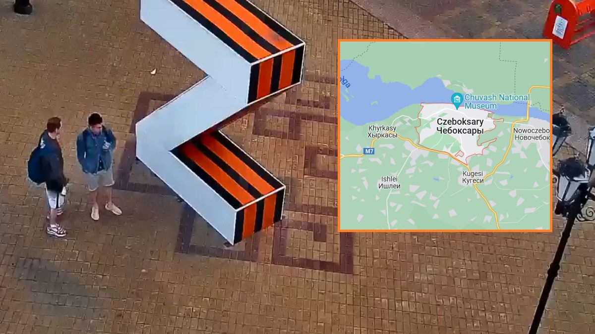 Nagranie z rosyjskiej miejscowości. Zrobili to z symbolem Putina