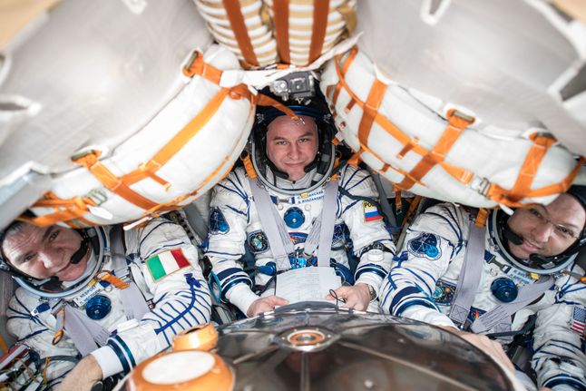 Międzynarodowa załoga w Sojuzie MS-03, Paolo Nespoli, Sergiej Rjazanskij i Randy Bresnik