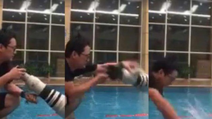 Obiektyw za 40 tysięcy utonął w basenie przez nieuwagę fotografa 1