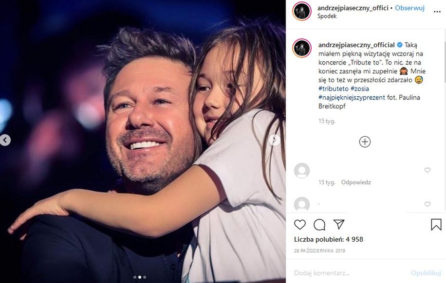 Andrzej Piaseczny uwielbia swoją siostrzenicę