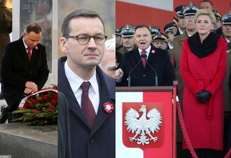 Święto Niepodległości: Andrzej Duda, Mateusz Morawiecki i Jarosław Kaczyński na oficjalnych obchodach 11 listopada (ZDJĘCIA)