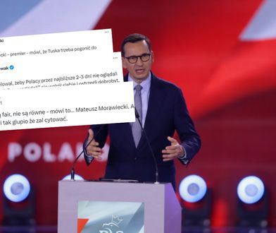 Morawiecki na konwencji PiS. "Śmieszne i żenujące"