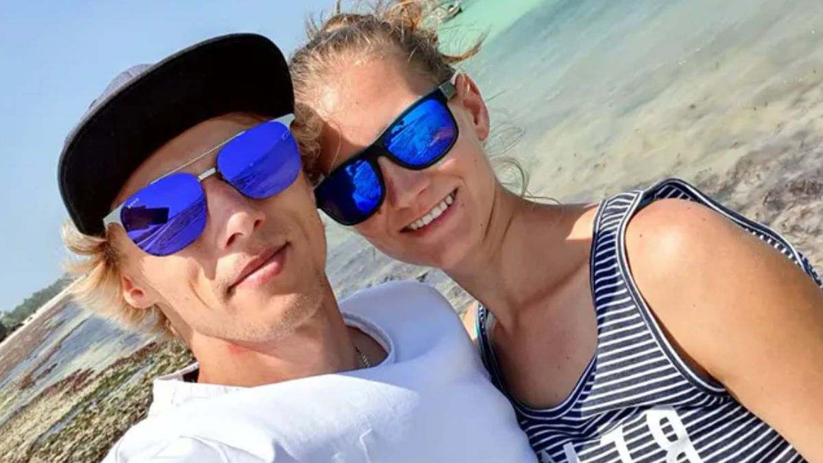 Na zdjęciu: Dawid Kubacki z żoną Martą