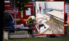 Pożar w szpitalu w Szczecinie. Pacjent rozpalił ognisko w izolatce