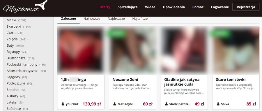 Majtkomat, czyli taki OLX dla fetyszystów