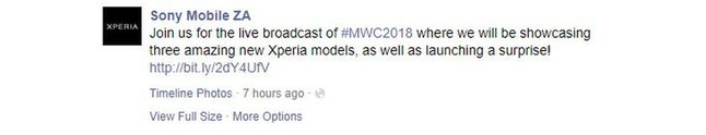 Trzy nowości Sony na MWC 2018?