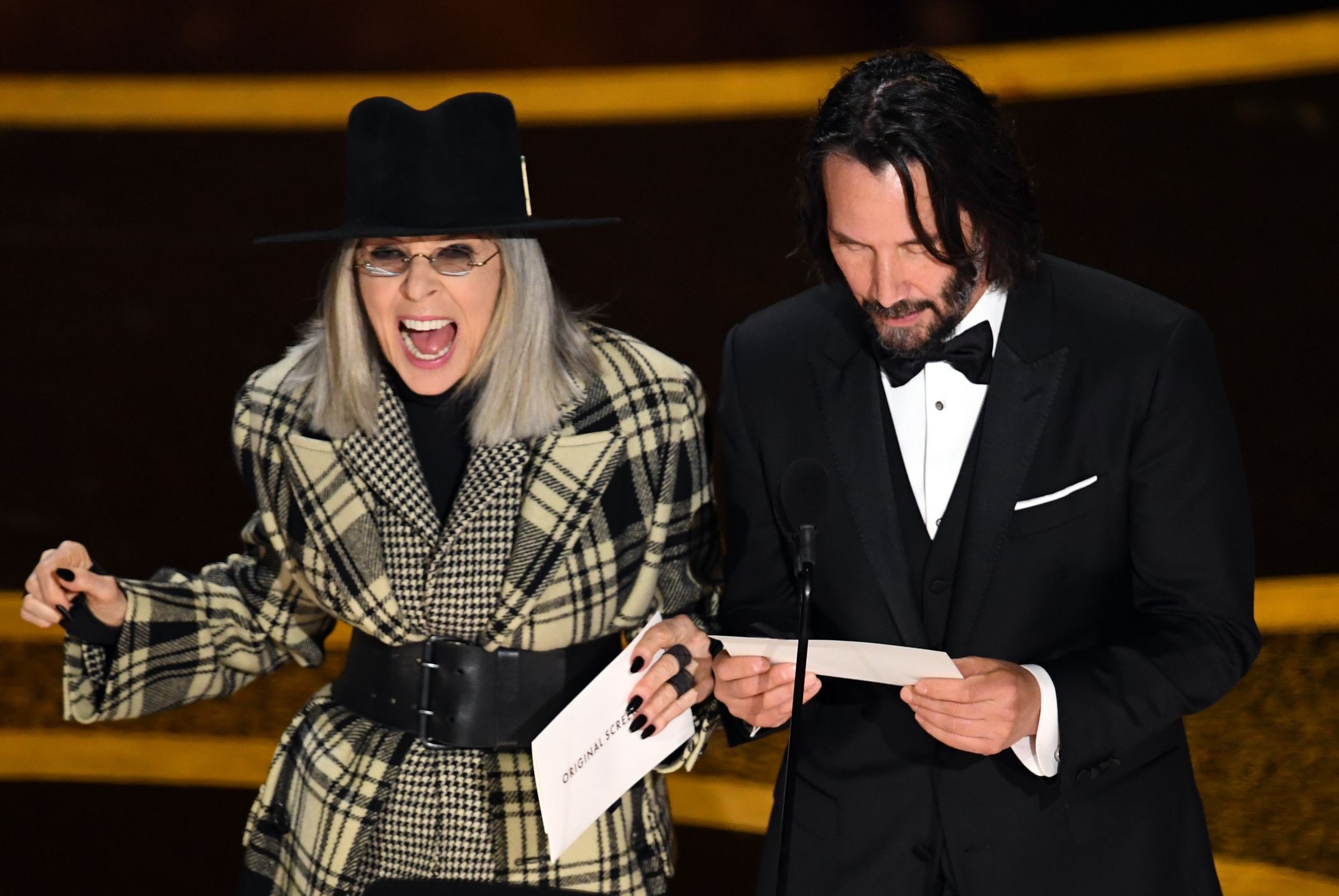 Diane Keaton i Keanu Reeves na Oscarach