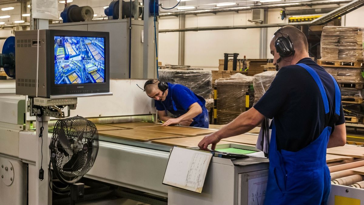 Zaklady produkcji mebli SWEDWOOD IKEA w Goleniowie
Fot. Woody Ochnio/East News Zaklady SWEDWOOD IKEA w Goleniowie. reportaz z fabryki mebli, kwiecien 2009. Hala produkcyjna elementow mebli.
Woody Ochnio